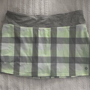 lululemon athletica Green Plaid Women's Skirt